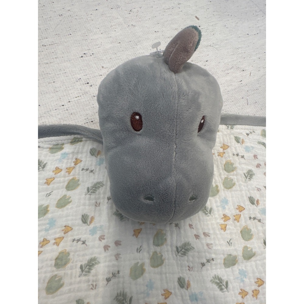 Douglas Baby Gray Dinosaur Lovey Security Blanket Muslin large Botanical Print - Picture 2 of 7